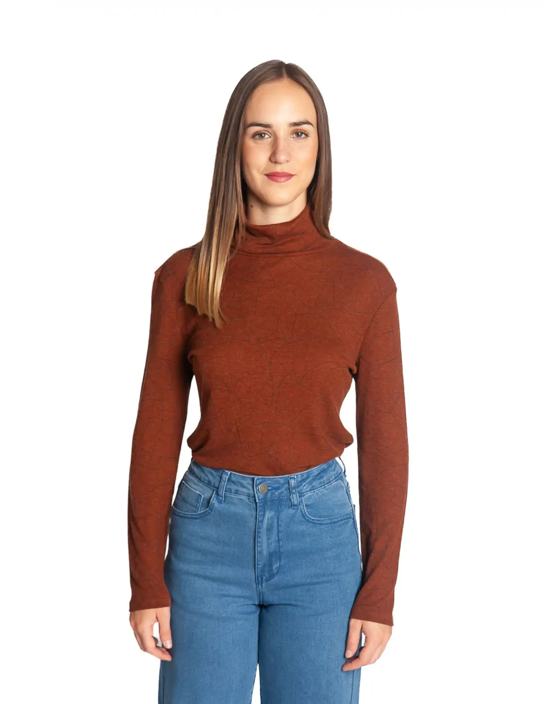 TOP MARRON SILUETAS CABALLOS NICE THINGS