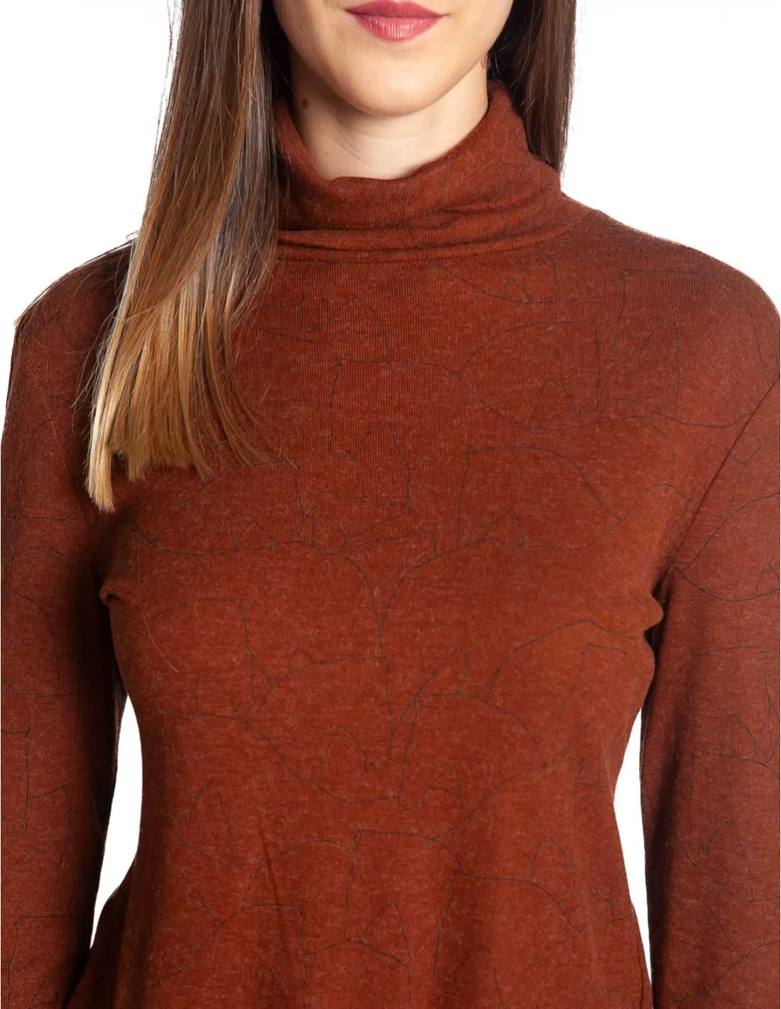 TOP MARRON SILUETAS CABALLOS NICE THINGS