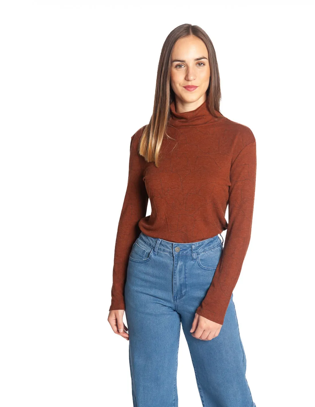 TOP MARRON SILUETAS CABALLOS NICE THINGS