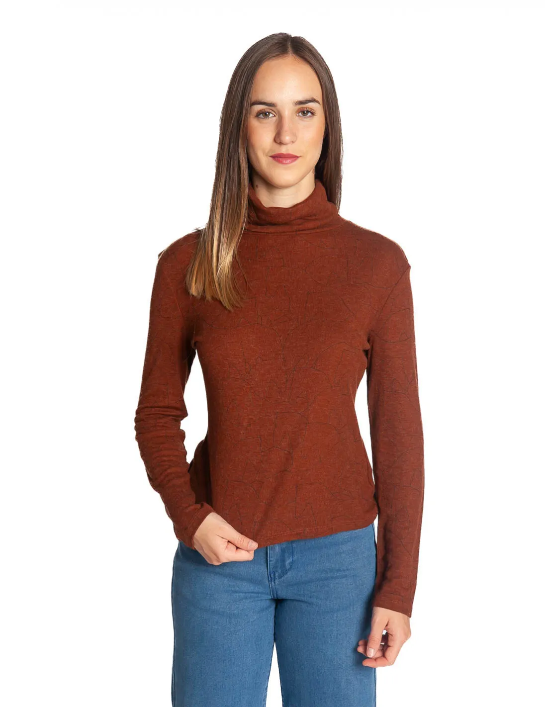 TOP MARRON SILUETAS CABALLOS NICE THINGS