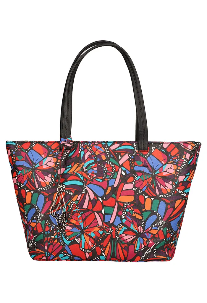 Tote K'iin Saffiano Vuelo de Mariposa Negro