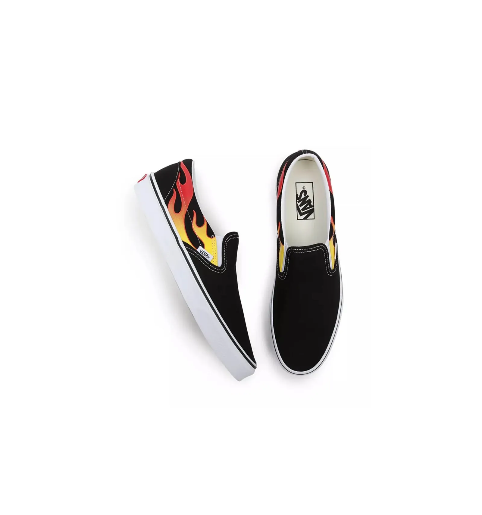 VANS U CLASSIC SLIP ON PRINTS FLAME BLACK/BLACK