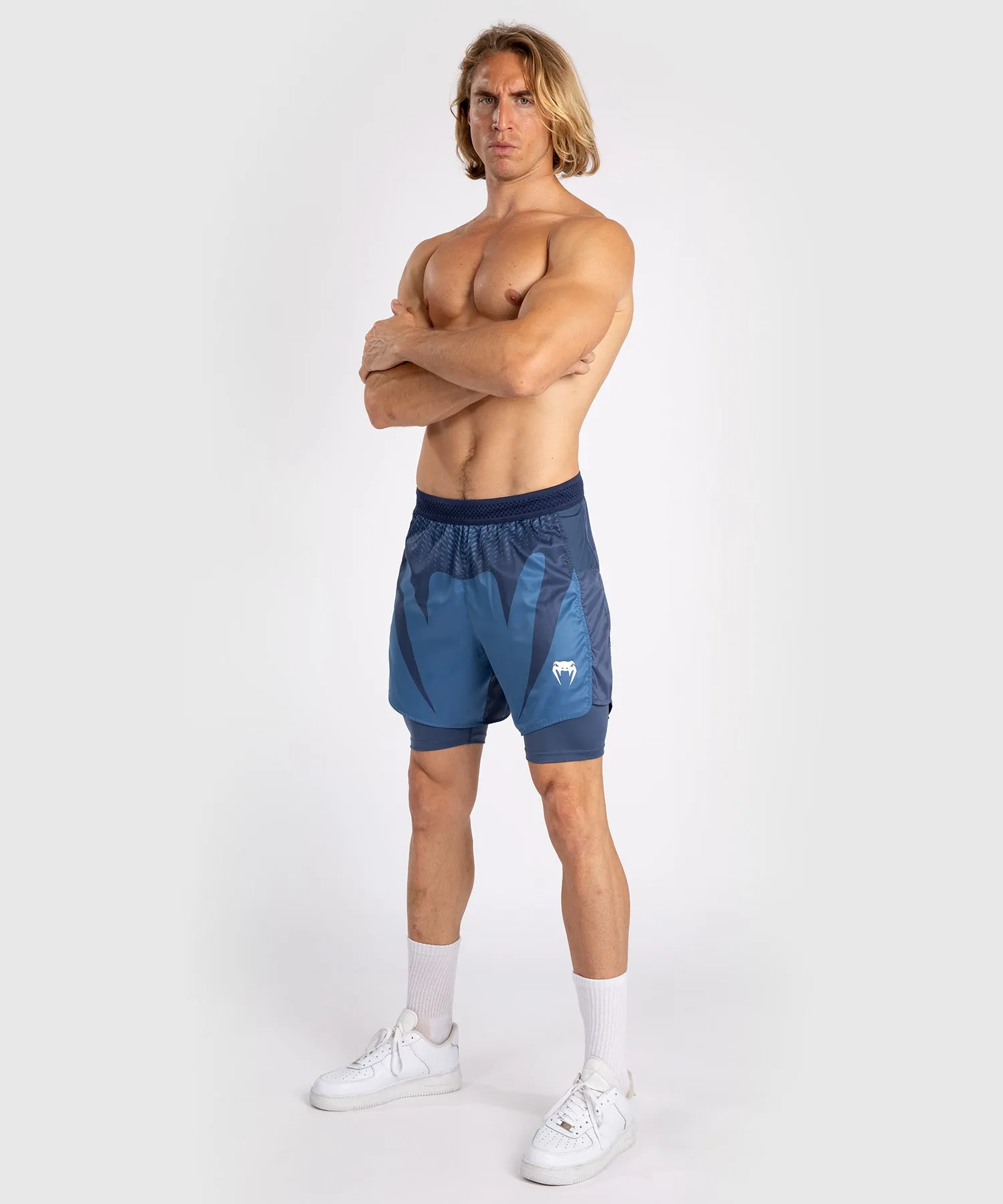 VENUM ATTACK PANTALONES CORTOS DE LUCHA PARA HOMBRE  AZUL MARINO