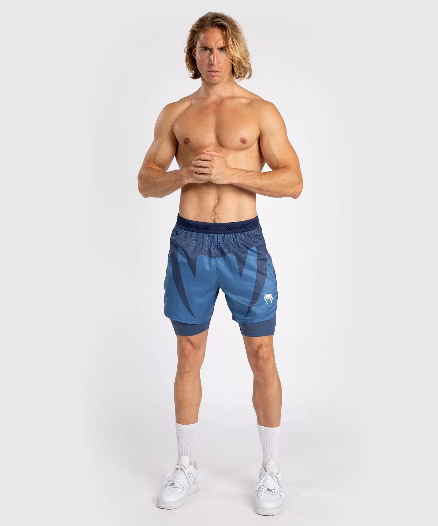 VENUM ATTACK PANTALONES CORTOS DE LUCHA PARA HOMBRE  AZUL MARINO