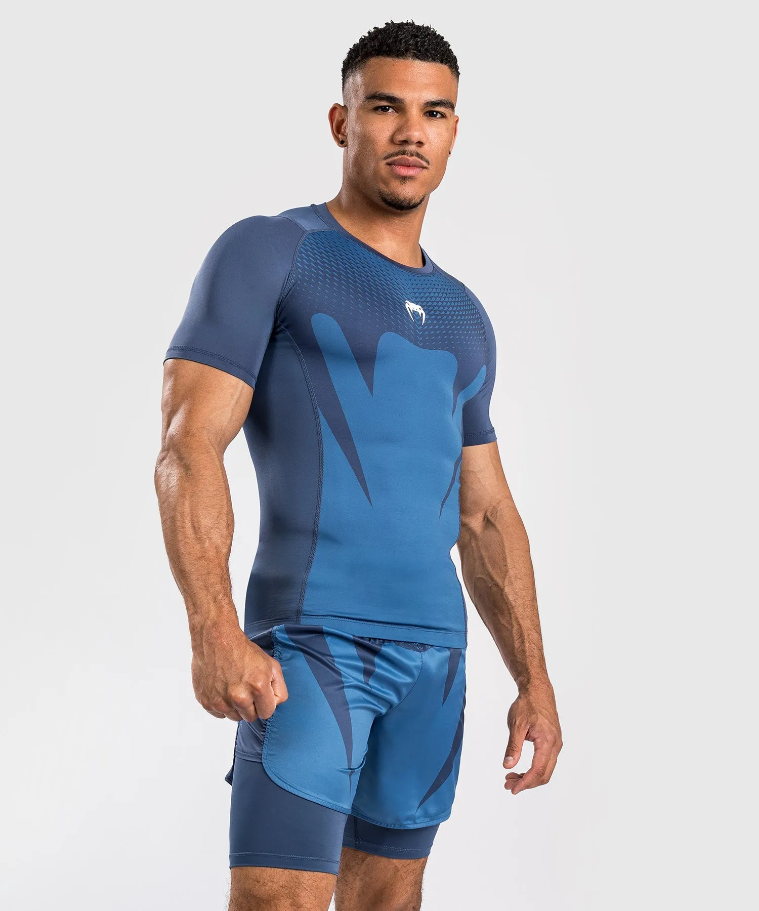 VENUM ATTACK RASHGUARD DE MANGA CORTA PARA HOMBRE  AZUL MARINO