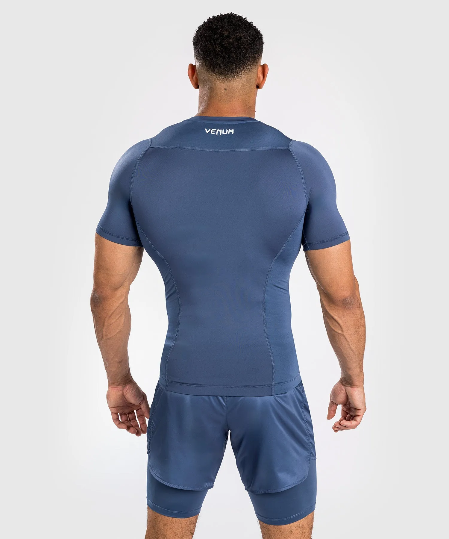 VENUM ATTACK RASHGUARD DE MANGA CORTA PARA HOMBRE  AZUL MARINO