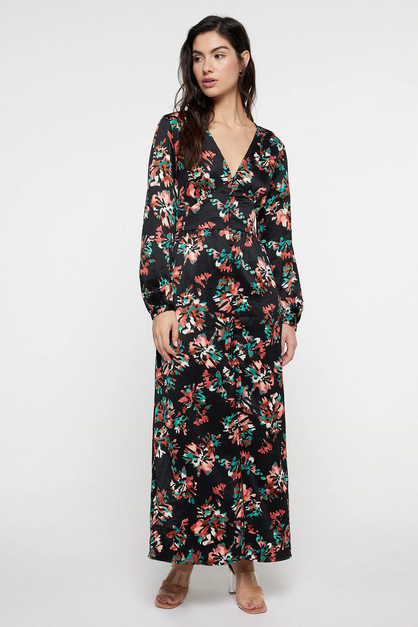 Vero Moda Vestido largo efecto satinado