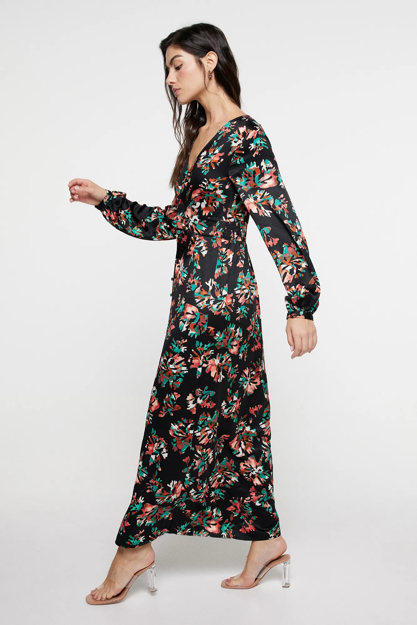 Vero Moda Vestido largo efecto satinado