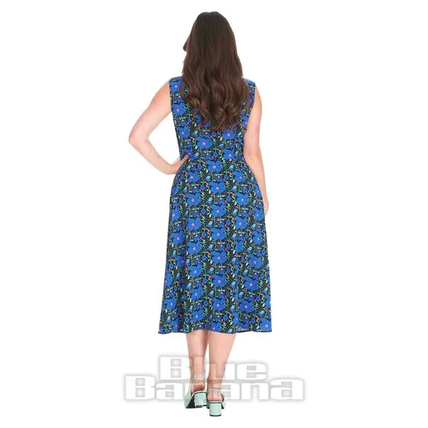 Vestido De Alimentación De Flores Banned (Azul)