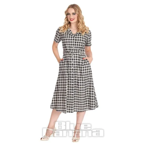 Vestido De Cheque De Cereza Banned (Marina)