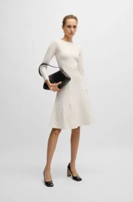Vestido de manga larga con estampado degradado metalizado