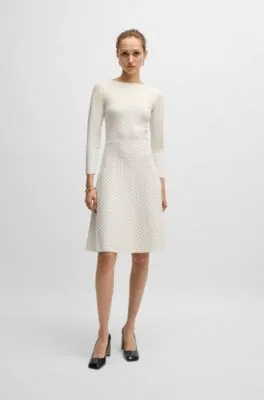 Vestido de manga larga con estampado degradado metalizado
