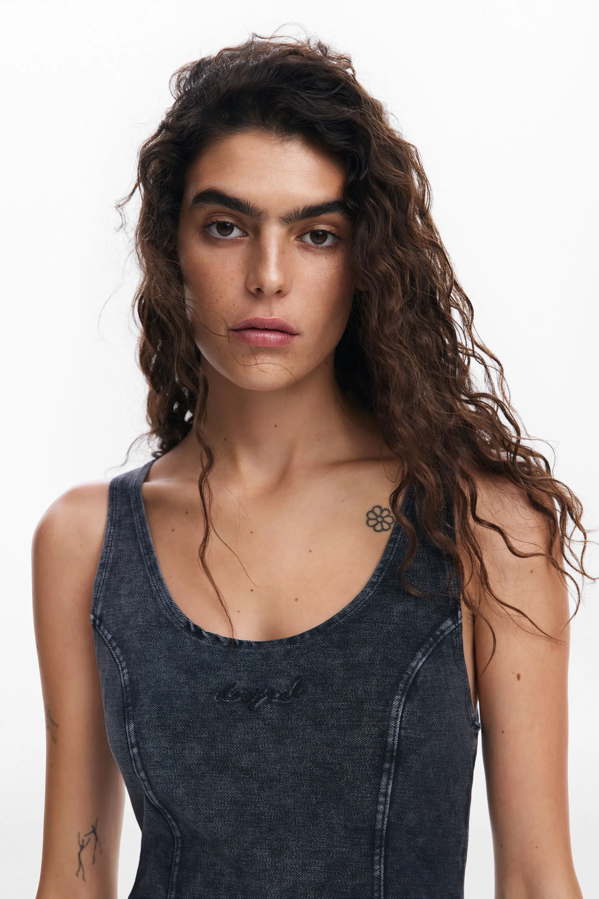 Vestido denim efecto lavado