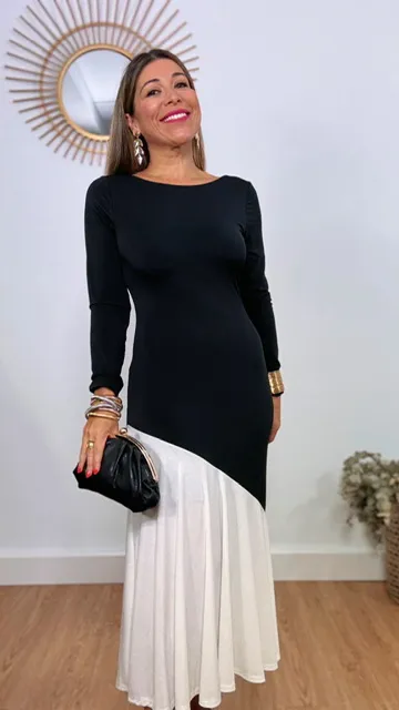 Vestido Diva bicolor