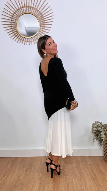 Vestido Diva bicolor