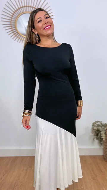 Vestido Diva bicolor