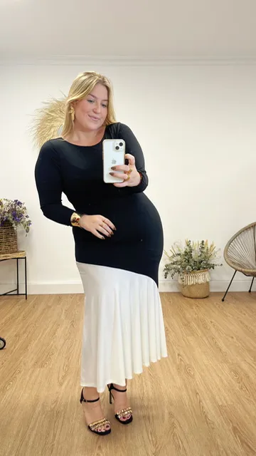 Vestido Diva bicolor
