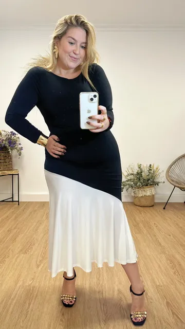 Vestido Diva bicolor