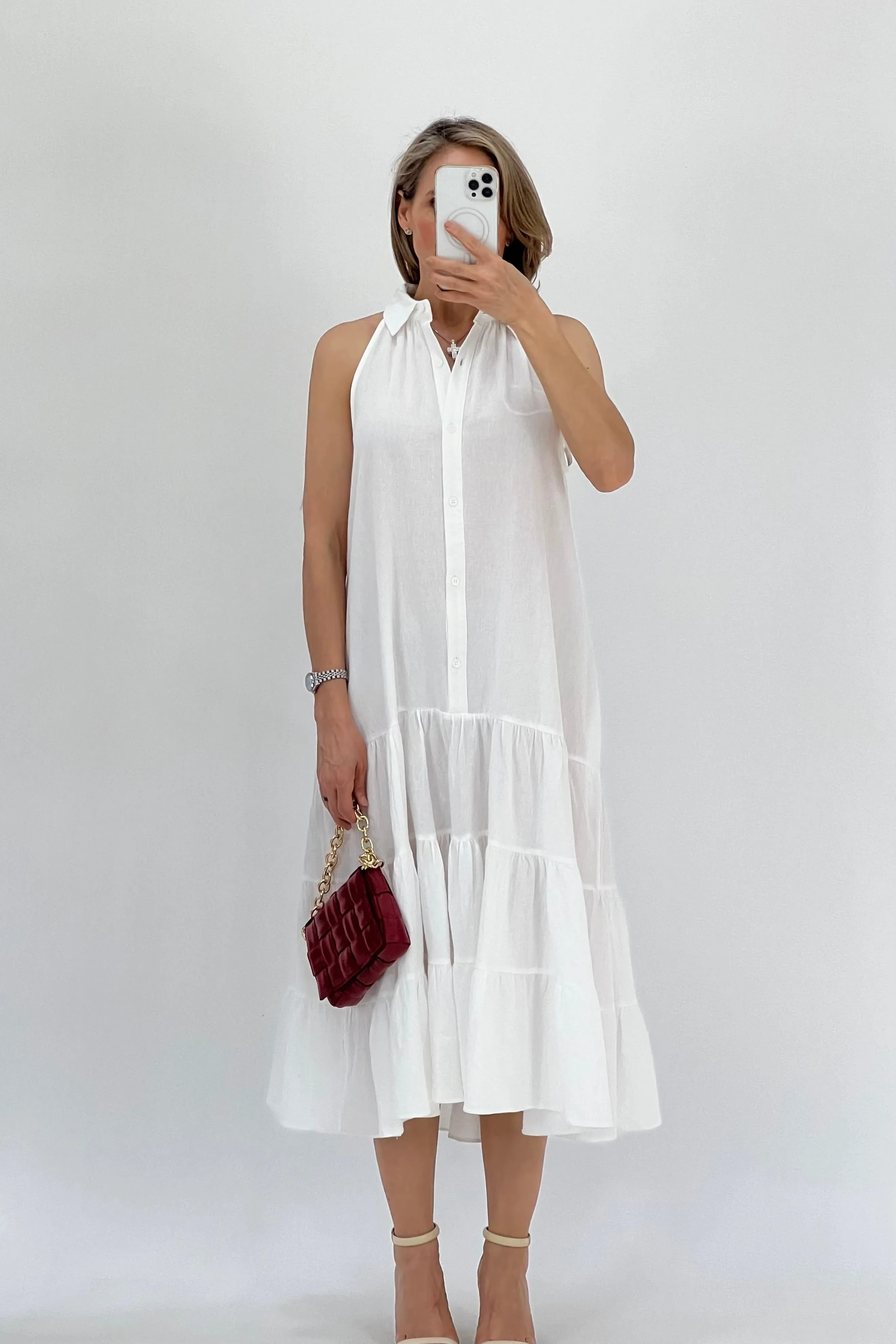 VESTIDO HALTER MIDI