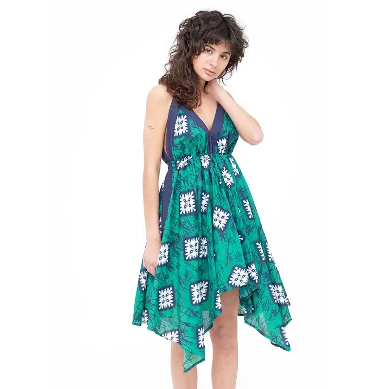 Vestido hippie picos DRIN2301