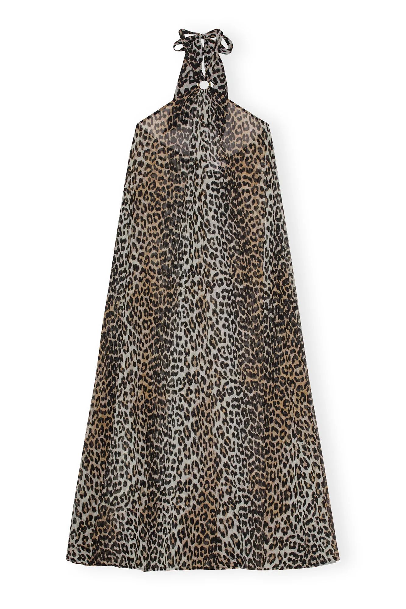 Vestido largo estampado leopardo