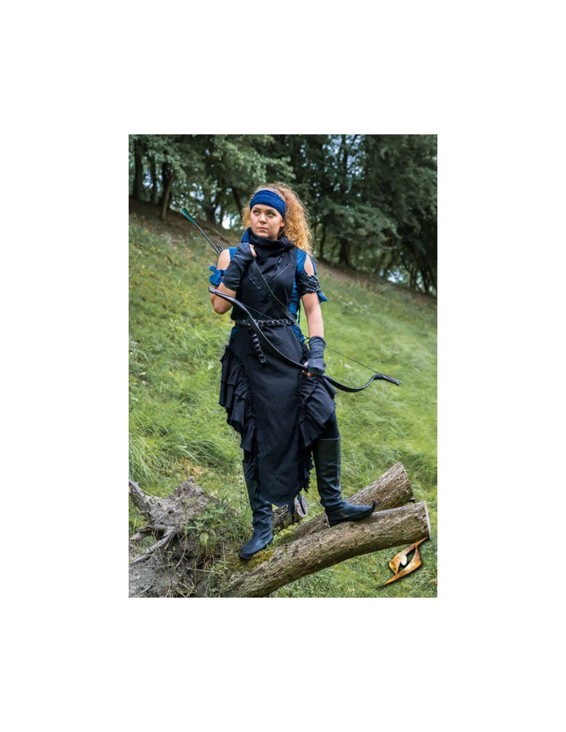 Vestido medieval mujer Rebelde Adelina en negro