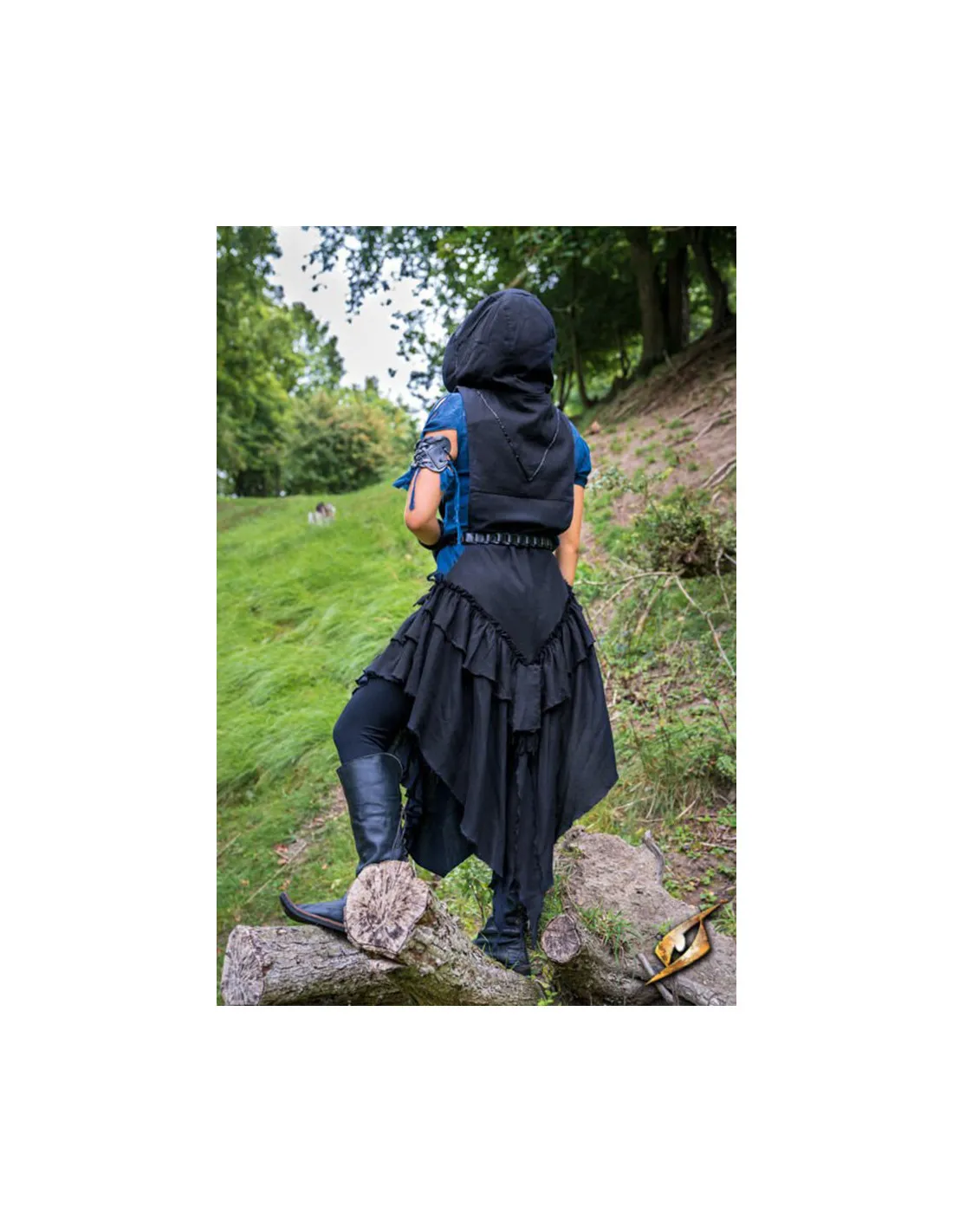 Vestido medieval mujer Rebelde Adelina en negro