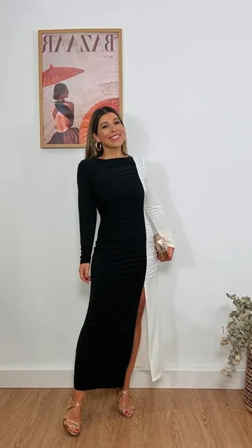 Vestido Siena Invitada Bicolor