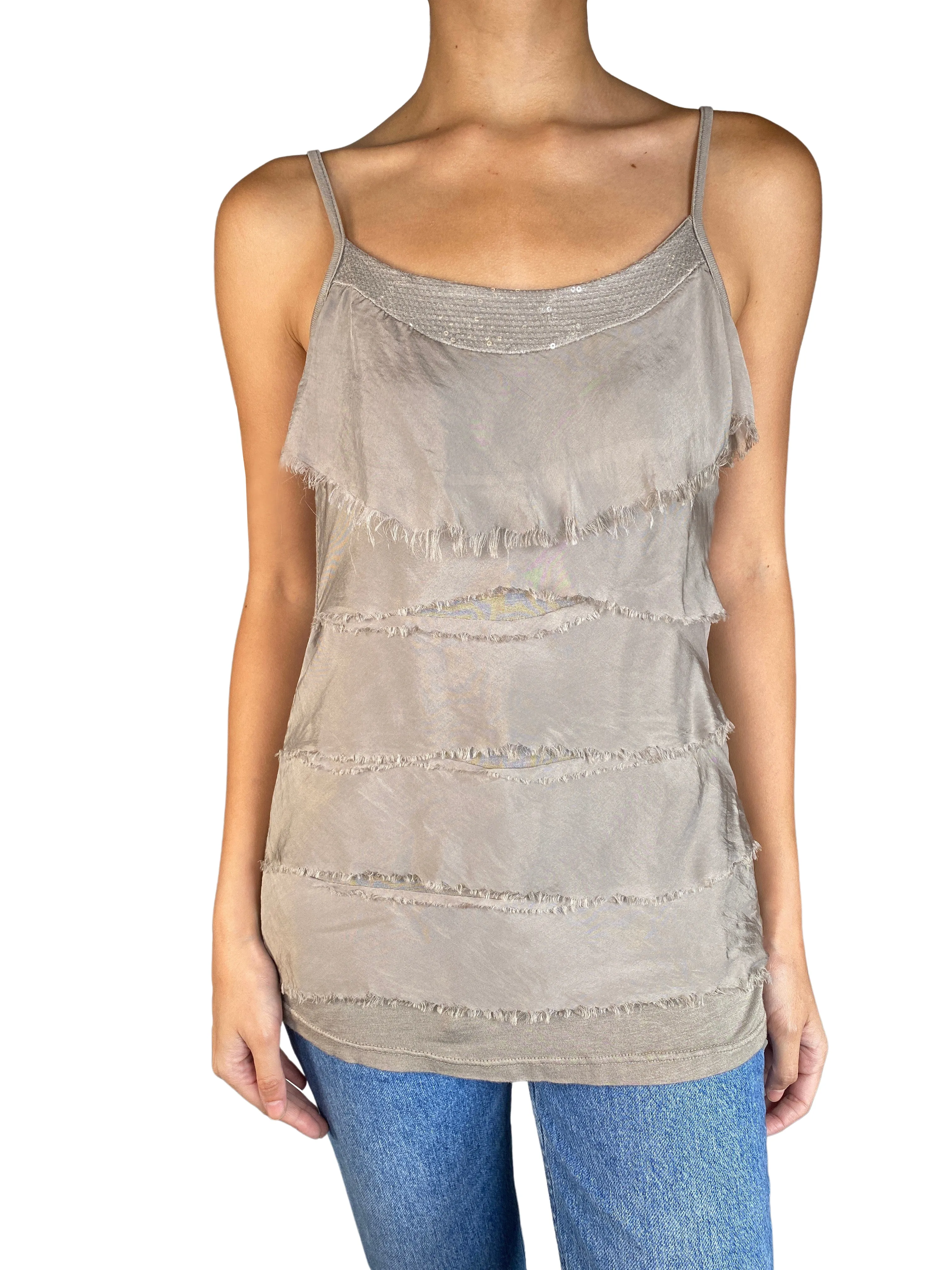 VINTAGE Top Capas Seda
