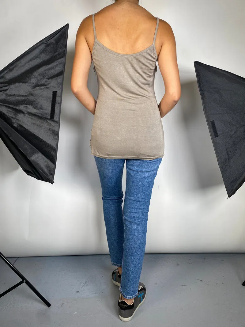 VINTAGE Top Capas Seda