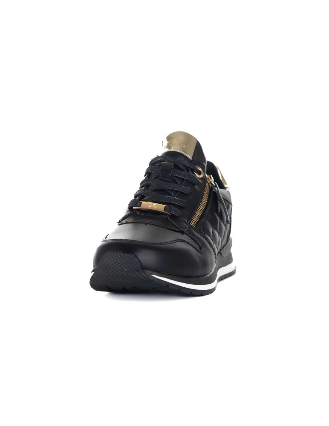XTI  ZAPATILLAS CON CUñA NEGRO Y DORADO 143493 MUJER