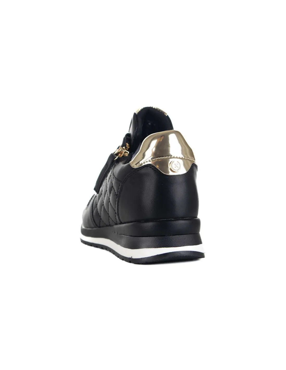 XTI  ZAPATILLAS CON CUñA NEGRO Y DORADO 143493 MUJER