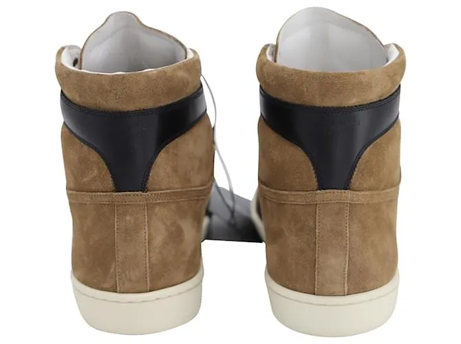 Yves Saint Laurent Saint Laurent SL/10Zapatillas altas clásicas H Court en ante marrón Castaño 