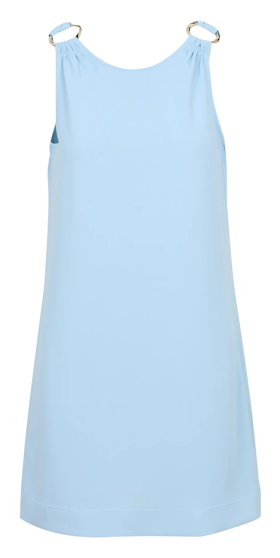 ZAPA ROSANNA  VESTIDO CORTO CUELLO REDONDO DE CREPé EN AZUL