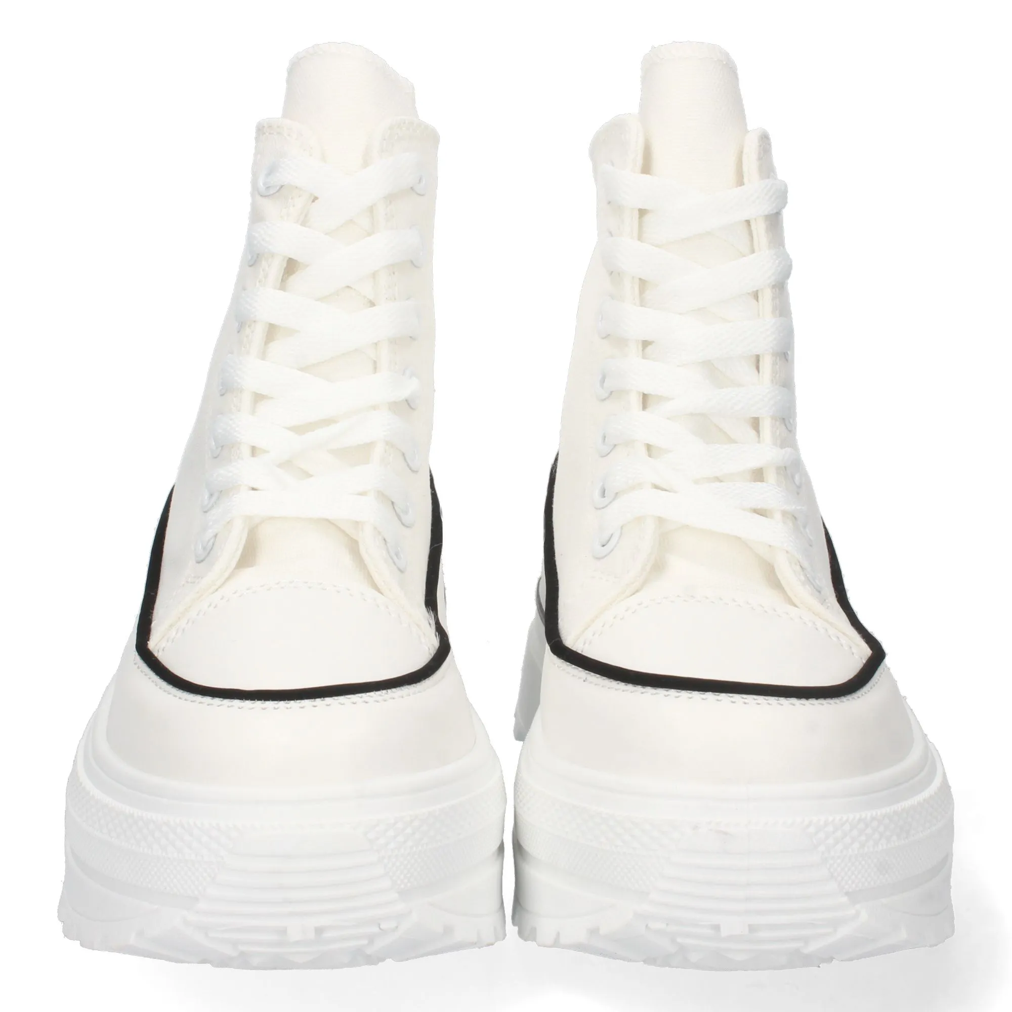 Zapatilla alta y abotinada mujer color blanco