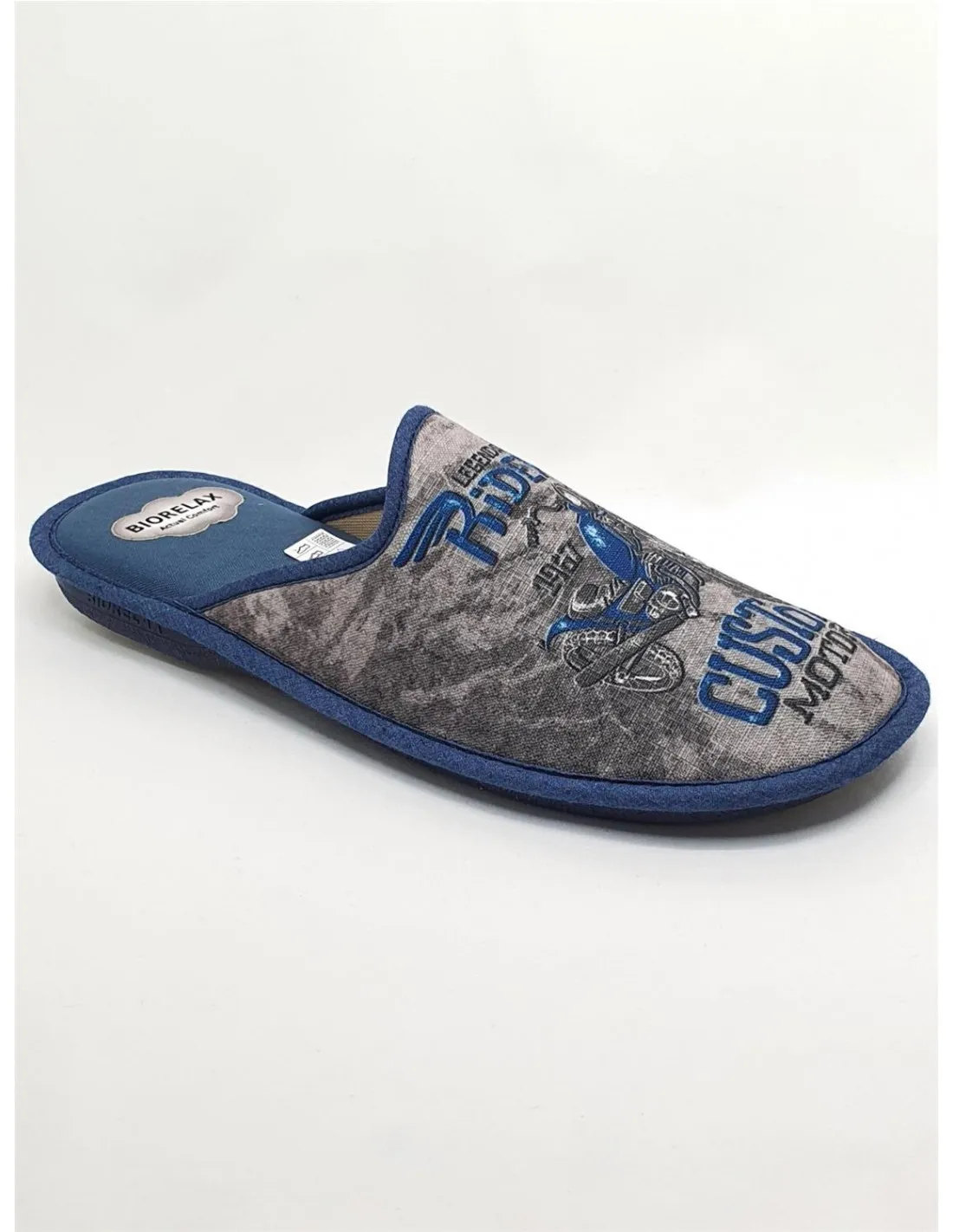 ZAPATILLA DE CASA HOMBRE BIORELAX AZUL MARINO 1584  COSDAM BIORELAX