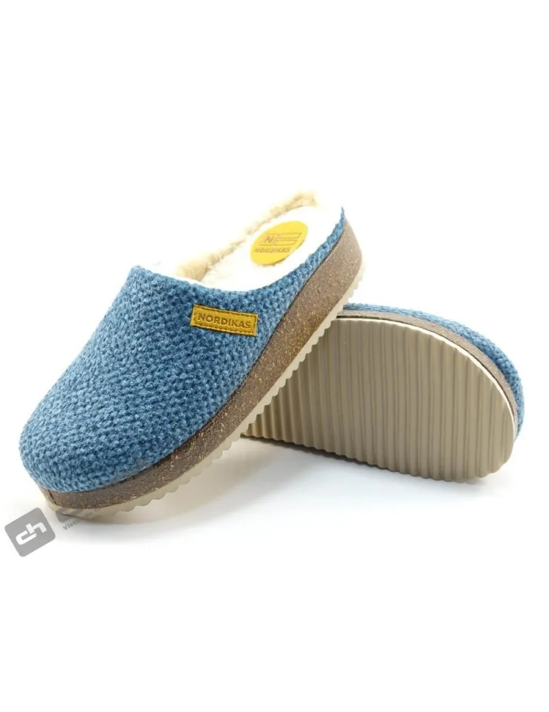 Zapatilla De Casa Jeans Nordikas Polar Sra 12
