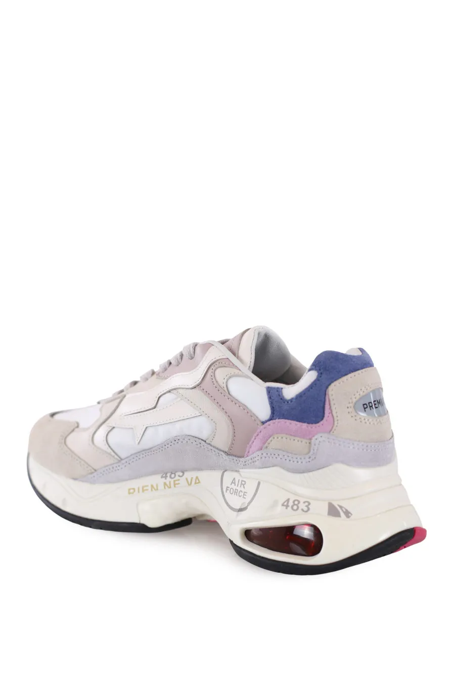Zapatillas beige con detalles de colores pastel 