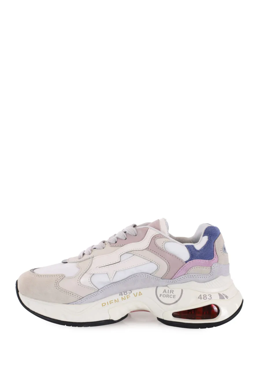 Zapatillas beige con detalles de colores pastel 
