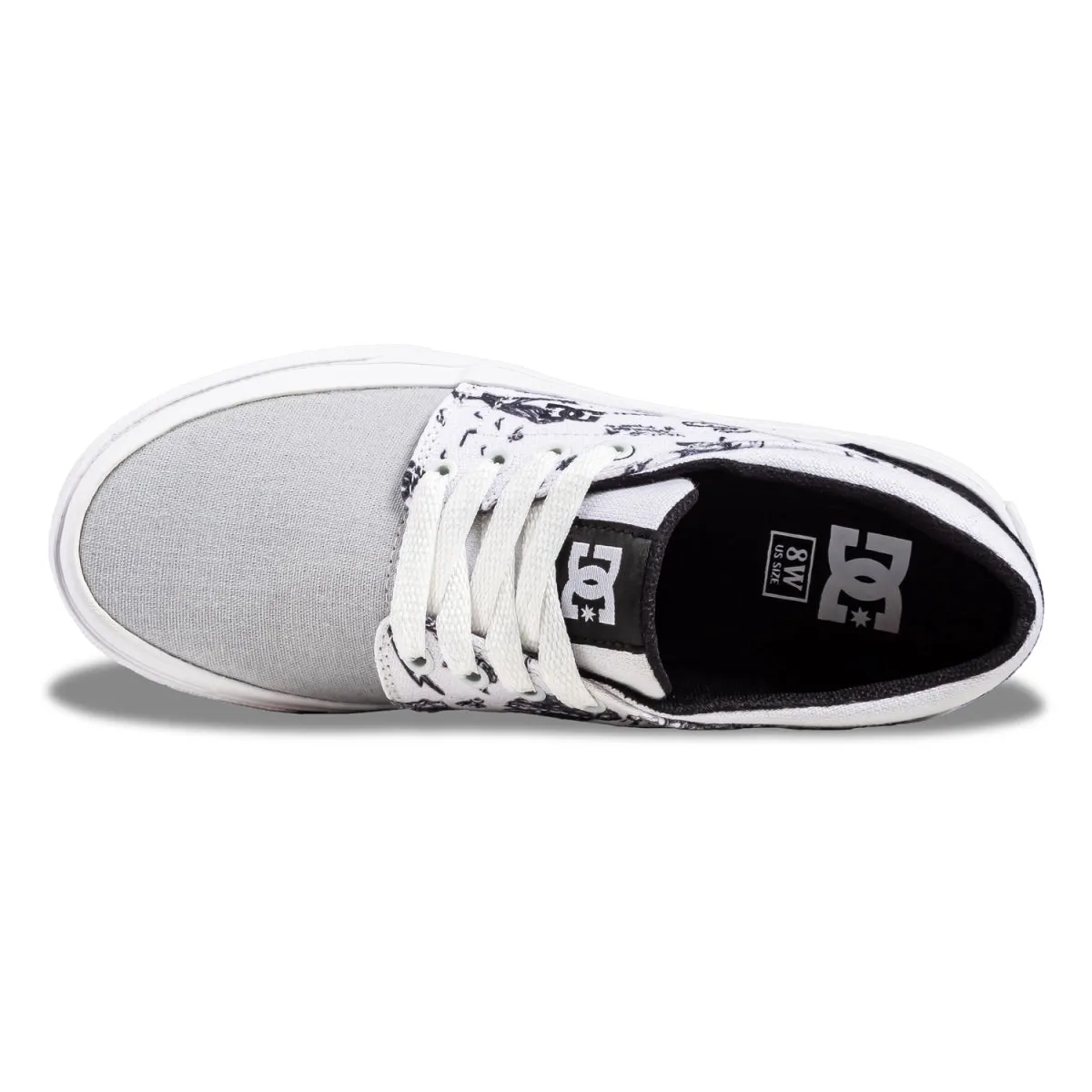 Zapatillas Dc New Trase Platform Tx Blanco Gris Print