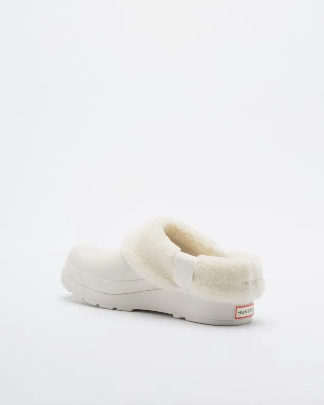 Zuecos Hunter W Play Sherpa Insulated Clog Blanco