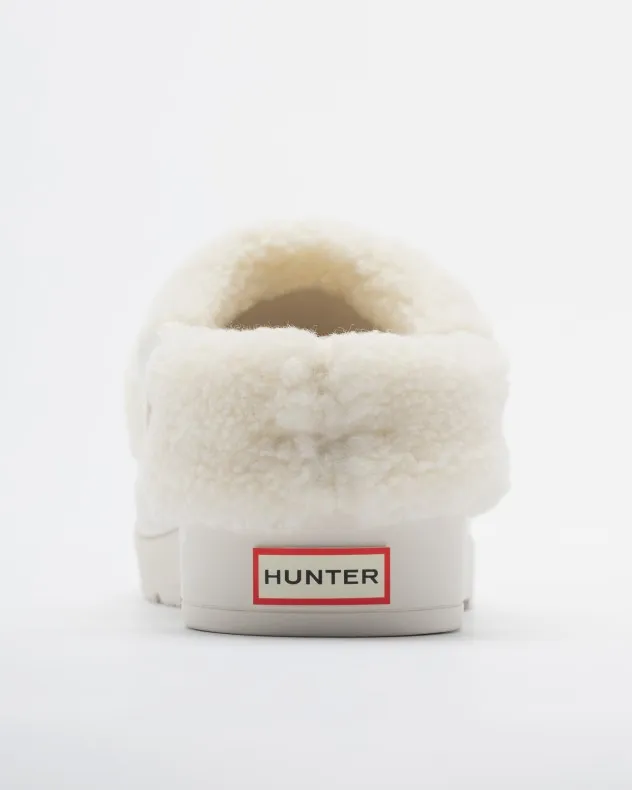 Zuecos Hunter W Play Sherpa Insulated Clog Blanco